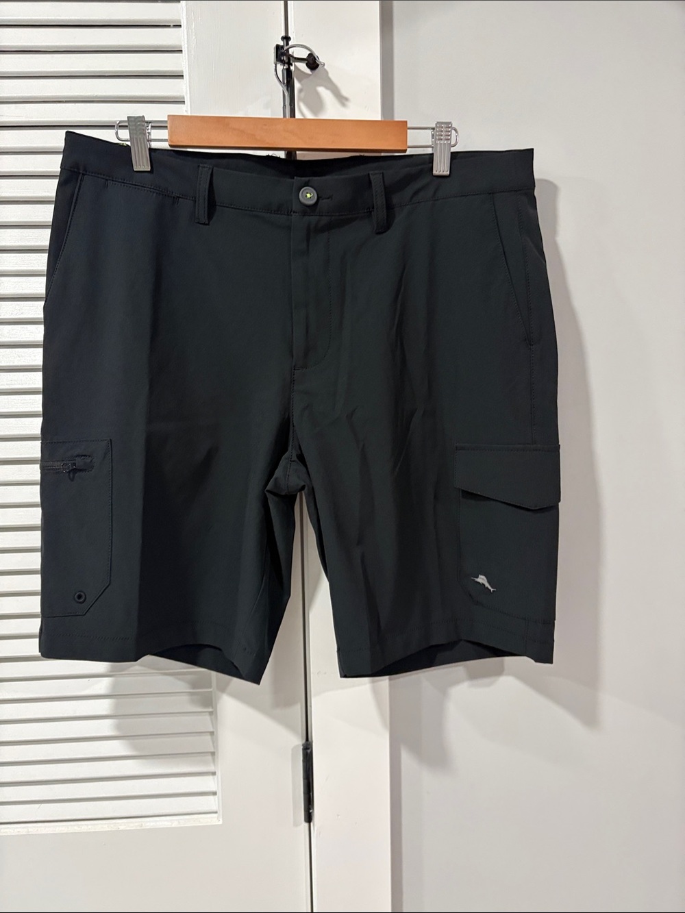 Tommy Bahama Black Cargo Shorts with Side Pockets